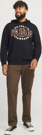 Jack & Jones 2 COL LOGO Hoodie Black - Puloveri & dukserice - Muške Puloveri & dukserice veliki brojevi