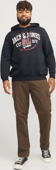 Jack & Jones 2 COL LOGO Hoodie Dark Navy - Puloveri & dukserice - Muške Puloveri & dukserice veliki brojevi