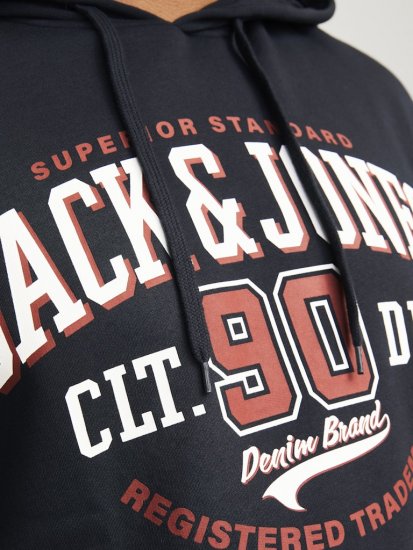 Jack & Jones 2 COL LOGO Hoodie Dark Navy - Puloveri & dukserice - Muške Puloveri & dukserice veliki brojevi