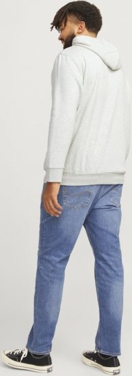 Jack & Jones 2 COL LOGO Hoodie White Melange - Puloveri & dukserice - Muške Puloveri & dukserice veliki brojevi