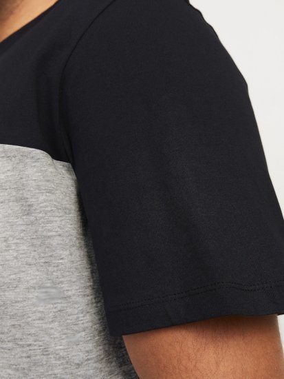 Jack & Jones LEGACY BLOCKING T-Shirt Black - Majice Kratkih Rukava - Muške Majice Kratkih Rukava Veliki Brojevi 