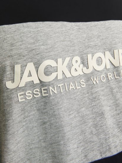 Jack & Jones LEGACY BLOCKING T-Shirt Black - Majice Kratkih Rukava - Muške Majice Kratkih Rukava Veliki Brojevi 