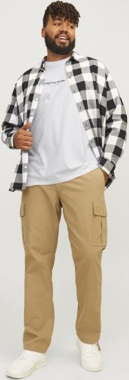 Jack & Jones ESTERBRO T-Shirt Bright White - Majice Kratkih Rukava - Muške Majice Kratkih Rukava Veliki Brojevi 