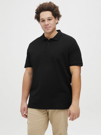 Jack & Jones AUSTIN CLASSIC Polo Black - Polo majice - Muške Polo Majice Veliki Brojevi
