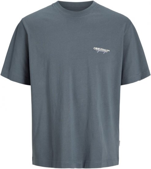 Jack & Jones Lington Crew Neck T-Shirt Grey - Majice Kratkih Rukava - Muške Majice Kratkih Rukava Veliki Brojevi 