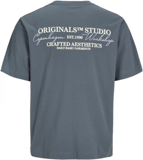 Jack & Jones Lington Crew Neck T-Shirt Grey - Majice Kratkih Rukava - Muške Majice Kratkih Rukava Veliki Brojevi 