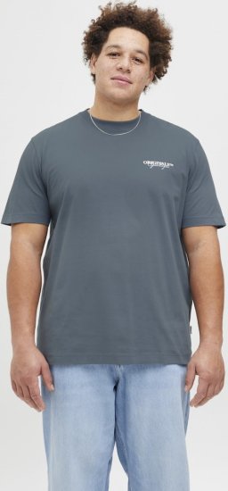 Jack & Jones Lington Crew Neck T-Shirt Grey - Majice Kratkih Rukava - Muške Majice Kratkih Rukava Veliki Brojevi 