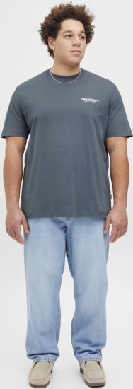 Jack & Jones Lington Crew Neck T-Shirt Grey - Majice Kratkih Rukava - Muške Majice Kratkih Rukava Veliki Brojevi 