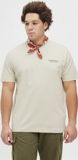 Jack & Jones Lington Crew Neck T-Shirt White - Majice Kratkih Rukava - Muške Majice Kratkih Rukava Veliki Brojevi 