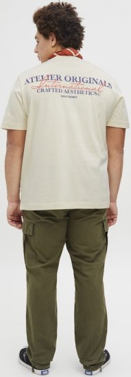 Jack & Jones Lington Crew Neck T-Shirt White - Majice Kratkih Rukava - Muške Majice Kratkih Rukava Veliki Brojevi 