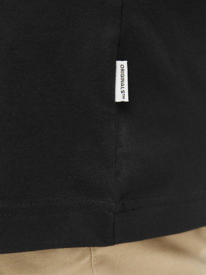 Jack & Jones Lington Crew Neck T-Shirt Black - Majice Kratkih Rukava - Muške Majice Kratkih Rukava Veliki Brojevi 