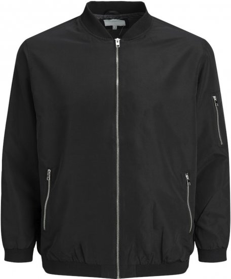 Jack & Jones RUSH Bomber Jacket Black - Jakne - Muške Jakne Veliki Brojevi