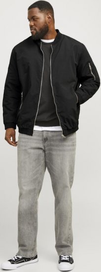 Jack & Jones RUSH Bomber Jacket Black - Jakne - Muške Jakne Veliki Brojevi