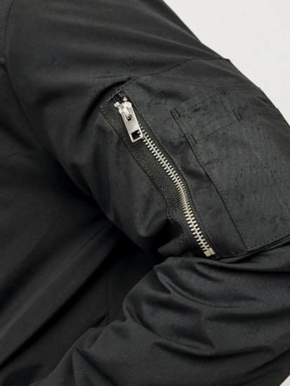 Jack & Jones RUSH Bomber Jacket Black - Jakne - Muške Jakne Veliki Brojevi