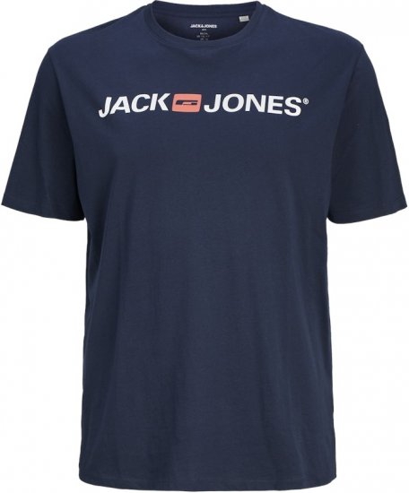 Jack & Jones Corp Logo Crew Neck T-Shirt Navy Blazer - Majice Kratkih Rukava - Muške Majice Kratkih Rukava Veliki Brojevi 