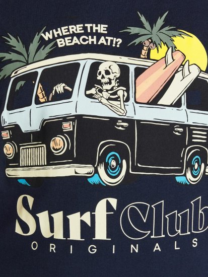 Jack & Jones Summerskull T-Shirt Navy Blazer - Majice Kratkih Rukava - Muške Majice Kratkih Rukava Veliki Brojevi 