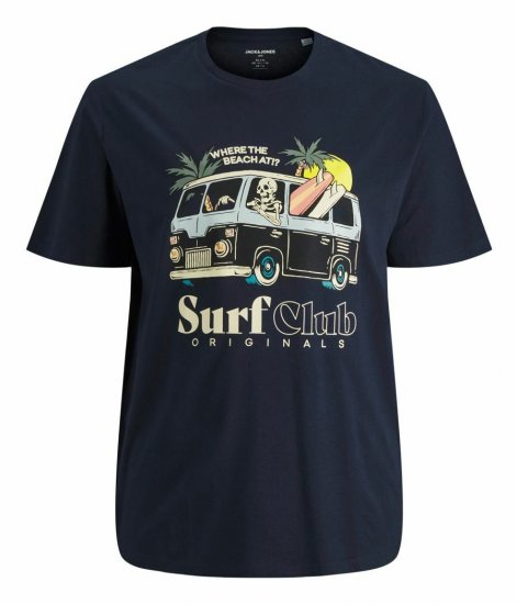 Jack & Jones Summerskull T-Shirt Navy Blazer - Majice Kratkih Rukava - Muške Majice Kratkih Rukava Veliki Brojevi 