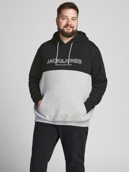 Jack & Jones JJEURBAN BLOCKING SWEAT Black - Puloveri & dukserice - Muške Puloveri & dukserice veliki brojevi