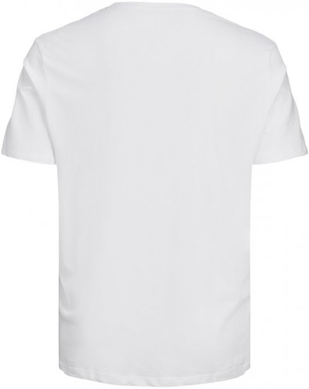 Jack & Jones CORP Logo T-Shirt White w Large Black Print - Majice Kratkih Rukava - Muške Majice Kratkih Rukava Veliki Brojevi 