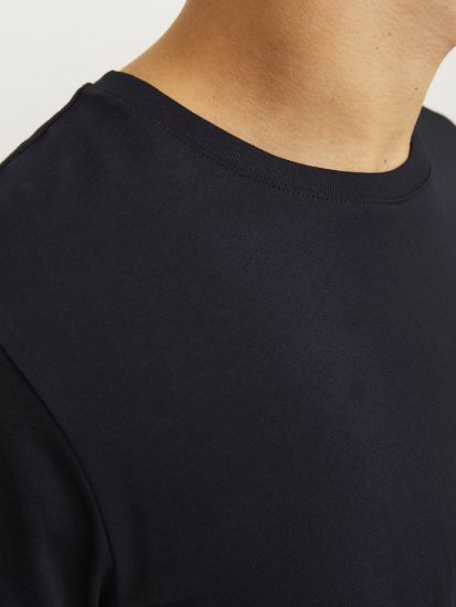Jack & Jones CORP Logo T-Shirt Black w Small Black Print - Majice Kratkih Rukava - Muške Majice Kratkih Rukava Veliki Brojevi 