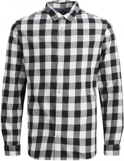 Jack & Jones Gingham L/S Shirt Whisper White - Košulje - Muške Košulje Veliki Brojevi