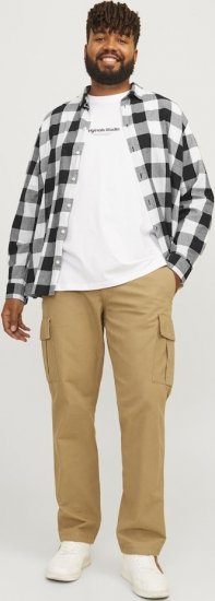 Jack & Jones Gingham L/S Shirt Whisper White - Košulje - Muške Košulje Veliki Brojevi