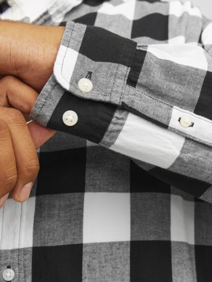 Jack & Jones Gingham L/S Shirt Whisper White - Košulje - Muške Košulje Veliki Brojevi