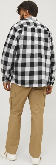 Jack & Jones Gingham L/S Shirt Whisper White - Košulje - Muške Košulje Veliki Brojevi