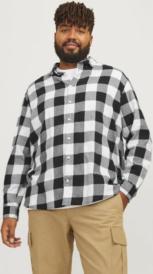 Jack & Jones Gingham L/S Shirt Whisper White - Košulje - Muške Košulje Veliki Brojevi