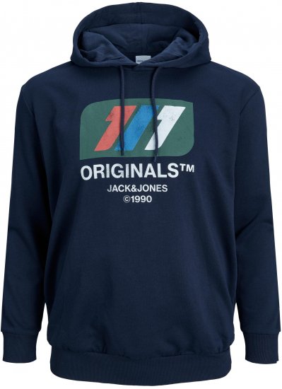 Jack & Jones JORNATE SWEAT Hoodie Navy - Puloveri & dukserice - Muške Puloveri & dukserice veliki brojevi