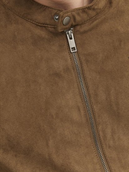 Jack & Jones Rocky Urban Rider Leather Jacket Brown - Jakne - Muške Jakne Veliki Brojevi