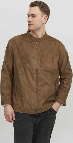 Jack & Jones Rocky Urban Rider Leather Jacket Brown - Jakne - Muške Jakne Veliki Brojevi