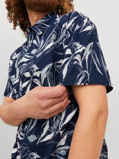 Jack & Jones JORCRAYON AOP Shirt Navy - Košulje - Muške Košulje Veliki Brojevi