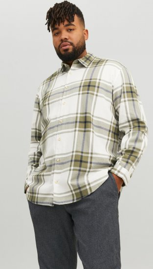 Jack & Jones JORJOSHUA Checked Shirt Dusty Olive - Košulje - Muške Košulje Veliki Brojevi