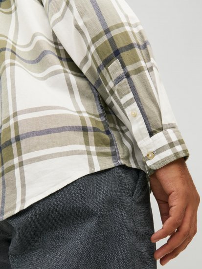 Jack & Jones JORJOSHUA Checked Shirt Dusty Olive - Košulje - Muške Košulje Veliki Brojevi