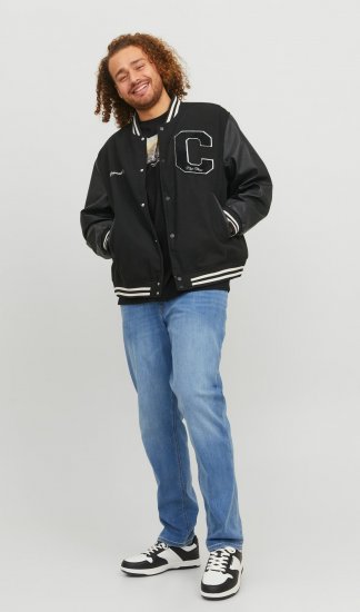 Jack & Jones JORCOLLEGE Bomber Jacket Black - Jakne - Muške Jakne Veliki Brojevi