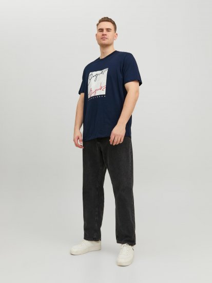 Jack & Jones JORJOSHUA T-shirt Navy - Majice Kratkih Rukava - Muške Majice Kratkih Rukava Veliki Brojevi 