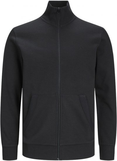 Jack & Jones PAULOS Turtleneck Zip Sweatshirt Black - Puloveri & dukserice - Muške Puloveri & dukserice veliki brojevi