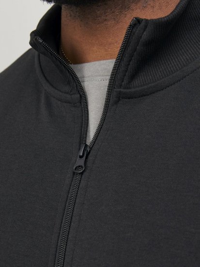 Jack & Jones PAULOS Turtleneck Zip Sweatshirt Black - Puloveri & dukserice - Muške Puloveri & dukserice veliki brojevi