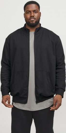 Jack & Jones PAULOS Turtleneck Zip Sweatshirt Black - Puloveri & dukserice - Muške Puloveri & dukserice veliki brojevi