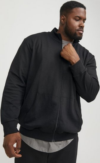 Jack & Jones PAULOS Turtleneck Zip Sweatshirt Black - Puloveri & dukserice - Muške Puloveri & dukserice veliki brojevi