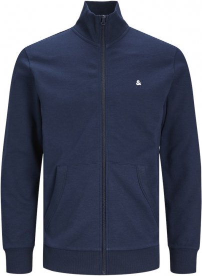 Jack & Jones PAULOS Turtleneck Zip Sweatshirt Navy Blazer - Puloveri & dukserice - Muške Puloveri & dukserice veliki brojevi