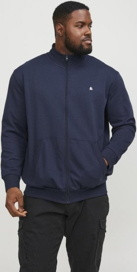 Jack & Jones PAULOS Turtleneck Zip Sweatshirt Navy Blazer - Puloveri & dukserice - Muške Puloveri & dukserice veliki brojevi