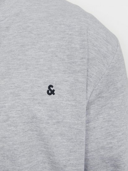 Jack & Jones PAULOS Turtleneck Zip Sweatshirt Light Grey Melange - Puloveri & dukserice - Muške Puloveri & dukserice veliki brojevi