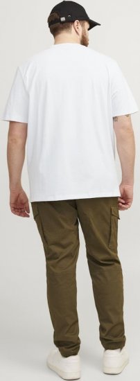 Jack & Jones PAULOS T-Shirt White - Majice Kratkih Rukava - Muške Majice Kratkih Rukava Veliki Brojevi 