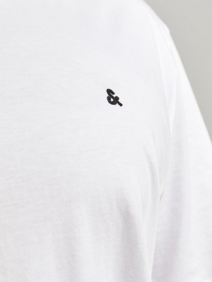 Jack & Jones PAULOS T-Shirt White - Majice Kratkih Rukava - Muške Majice Kratkih Rukava Veliki Brojevi 