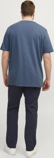 Jack & Jones PAULOS T-Shirt Denim Blue - Majice Kratkih Rukava - Muške Majice Kratkih Rukava Veliki Brojevi 