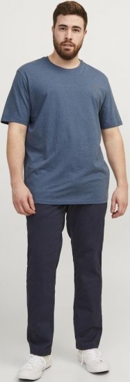 Jack & Jones PAULOS T-Shirt Denim Blue - Majice Kratkih Rukava - Muške Majice Kratkih Rukava Veliki Brojevi 