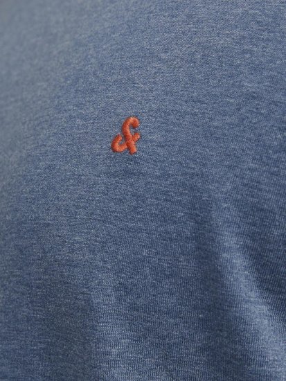 Jack & Jones PAULOS T-Shirt Denim Blue - Majice Kratkih Rukava - Muške Majice Kratkih Rukava Veliki Brojevi 