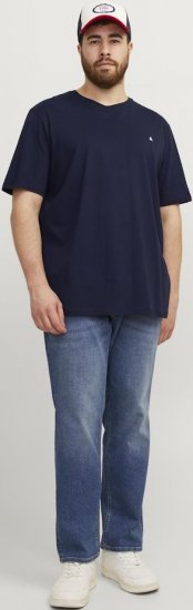 Jack & Jones PAULOS T-Shirt Navy Blazer - Majice Kratkih Rukava - Muške Majice Kratkih Rukava Veliki Brojevi 